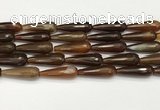 CTR452 15.5 inches 10*30mm faceted teardrop agate beads wholesale