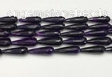 CTR454 15.5 inches 10*30mm faceted teardrop agate beads wholesale