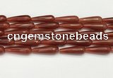 CTR456 15.5 inches 10*30mm faceted teardrop agate beads wholesale