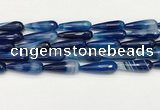 CTR458 15.5 inches 10*30mm faceted teardrop agate beads wholesale