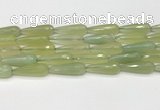 CTR459 15.5 inches 10*30mm faceted teardrop agate beads wholesale