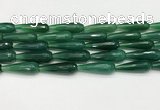 CTR461 15.5 inches 10*30mm faceted teardrop agate beads wholesale