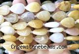 CTR505 15 inches 13*18mm flat teardrop yellow aventurine jade beads