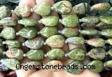 CTR530 15 inches 13*18mm flat teardrop unakite gemstone beads