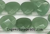 CTR637 Top drilled 13*13mm faceted briolette green aventurine beads
