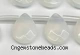 CTR674 Top drilled 10*14mm faceted briolette opalite beads wholesale