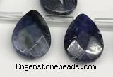 CTR702 Top drilled 12*16mm faceted briolette sodalite beads