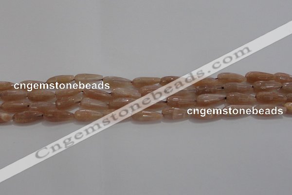 CTR73 15.5 inches 6*16mm faceted teardrop moonstone gemstone beads