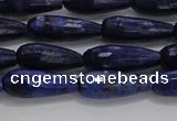 CTR76 15.5 inches 6*16mm faceted teardrop lapis lazuli beads