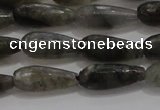 CTR77 15.5 inches 6*16mm faceted teardrop labradorite beads