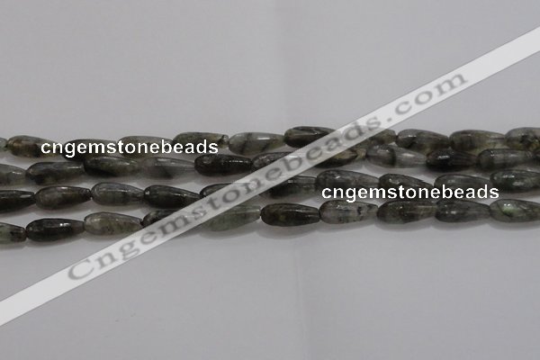 CTR77 15.5 inches 6*16mm faceted teardrop labradorite beads