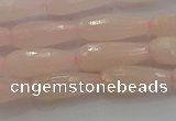 CTR84 15.5 inches 6*16mm faceted teardrop peach stone beads