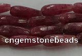 CTR86 15.5 inches 6*16mm faceted teardrop strawberry quartz beads