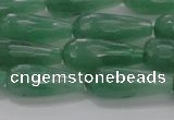 CTR97 15.5 inches 8*20mm faceted teardrop green aventurine beads