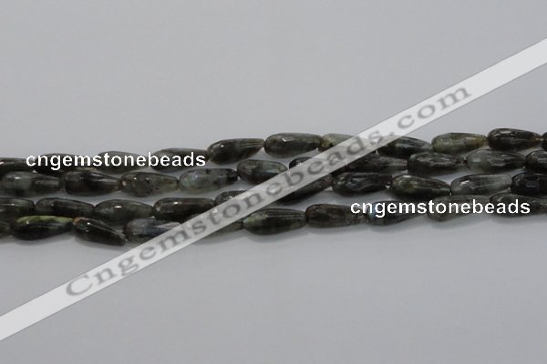 CTR99 15.5 inches 8*20mm faceted teardrop labradorite beads