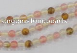 CTS01 15.5 inches 4mm round tigerskin glass beads wholesale