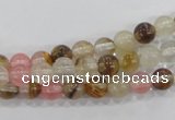 CTS02 15.5 inches 6mm round tigerskin glass beads wholesale