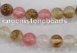 CTS03 15.5 inches 8mm round tigerskin glass beads wholesale