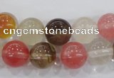 CTS05 15.5 inches 12mm round tigerskin glass beads wholesale