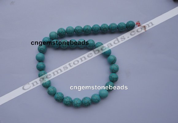 CTU01 15.5 inches 4mm round blue turquoise strand beads Wholesale