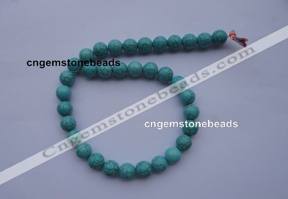 CTU02 15.5 inches 6mm round blue turquoise strand beads Wholesale