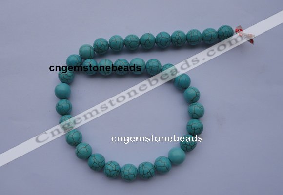 CTU03 15.5 inches 8mm round blue turquoise strand beads Wholesale