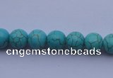 CTU04 15.5 inches 10mm round blue turquoise strand beads Wholesale