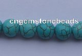 CTU08 15.5 inches 18mm round blue turquoise strand beads Wholesale