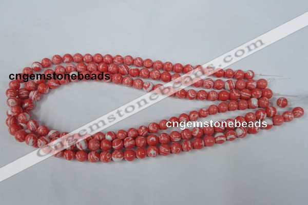 CTU1002 15.5 inches 8mm round synthetic turquoise beads wholesale