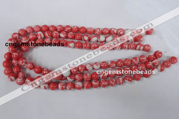 CTU1003 15.5 inches 10mm round synthetic turquoise beads wholesale