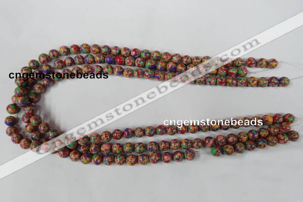 CTU1052 15.5 inches 8mm round synthetic turquoise beads wholesale