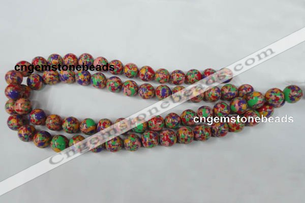 CTU1054 15.5 inches 12mm round synthetic turquoise beads wholesale