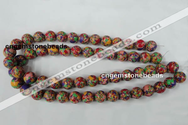 CTU1055 15.5 inches 14mm round synthetic turquoise beads wholesale