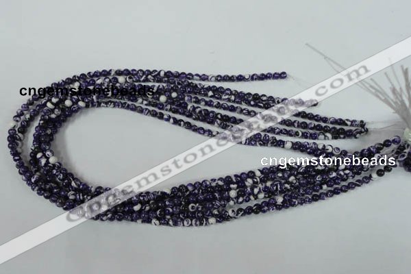 CTU1080 15.5 inches 4mm round synthetic turquoise beads wholesale