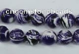 CTU1083 15.5 inches 10mm round synthetic turquoise beads wholesale