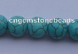 CTU11 15.5 inches 30mm round blue turquoise strand beads Wholesale