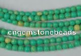 CTU1160 15.5 inches 4mm round synthetic turquoise beads wholesale