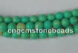 CTU1161 15.5 inches 6mm round synthetic turquoise beads wholesale