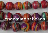 CTU1188 15.5 inches 10mm round synthetic turquoise beads wholesale