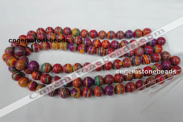 CTU1188 15.5 inches 10mm round synthetic turquoise beads wholesale