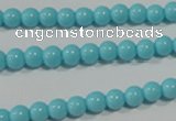 CTU1210 15.5 inches 4mm round synthetic turquoise beads