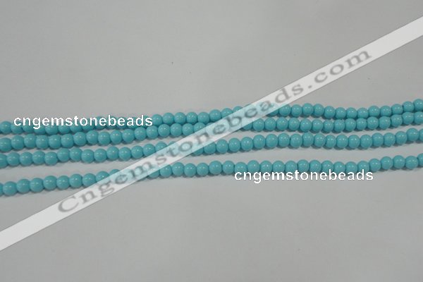 CTU1211 15.5 inches 6mm round synthetic turquoise beads