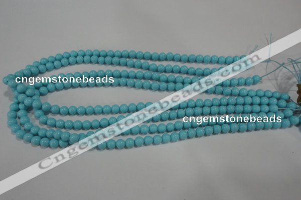 CTU1212 15.5 inches 8mm round synthetic turquoise beads