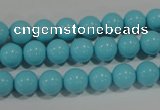 CTU1213 15.5 inches 10mm round synthetic turquoise beads