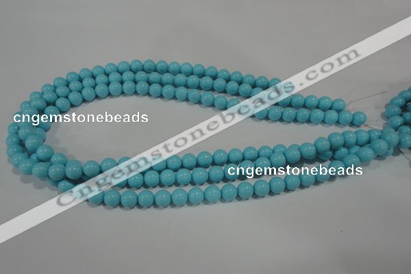 CTU1213 15.5 inches 10mm round synthetic turquoise beads