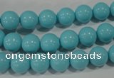 CTU1214 15.5 inches 12mm round synthetic turquoise beads