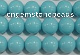 CTU1215 15.5 inches 14mm round synthetic turquoise beads