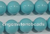 CTU1216 15.5 inches 16mm round synthetic turquoise beads