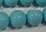 CTU1218 15.5 inches 20mm round synthetic turquoise beads