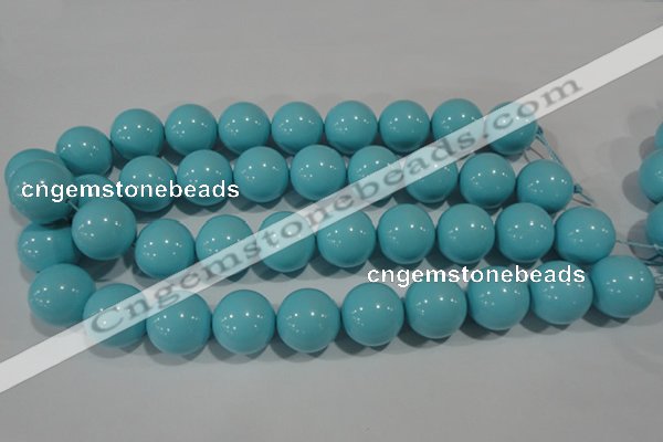 CTU1218 15.5 inches 20mm round synthetic turquoise beads